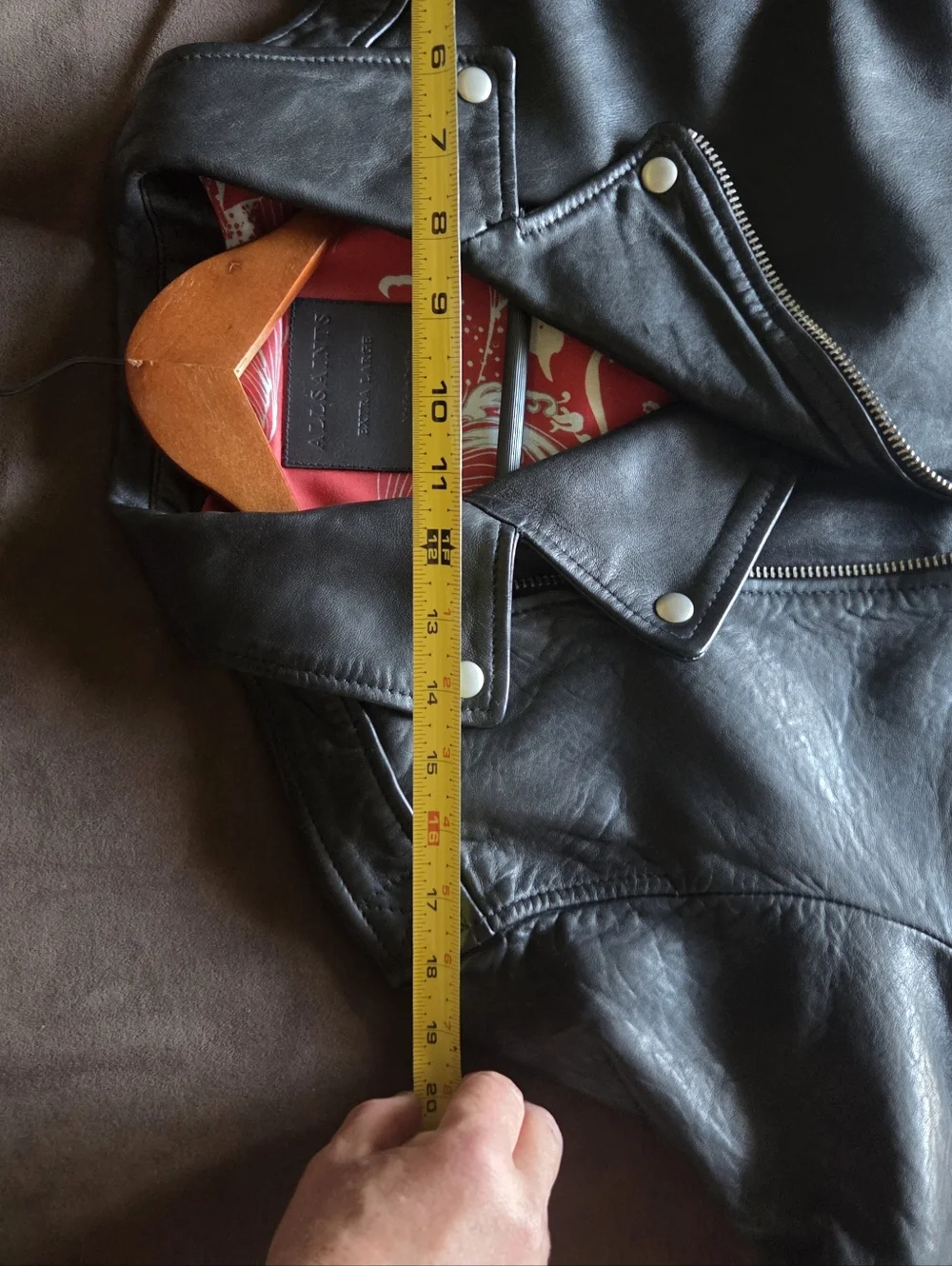 ALL SAINT'S Black Lamb Leather Biker Jacket - Men's Never Worn Looks Brandnew - Picture 7 of 8